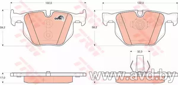 Купить Колодки тормозные TRW GDB1730 в Минске.