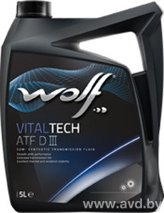 Купить Трансмиссионное масло Wolf VitalTech ATF DIII 5л  в Минске.