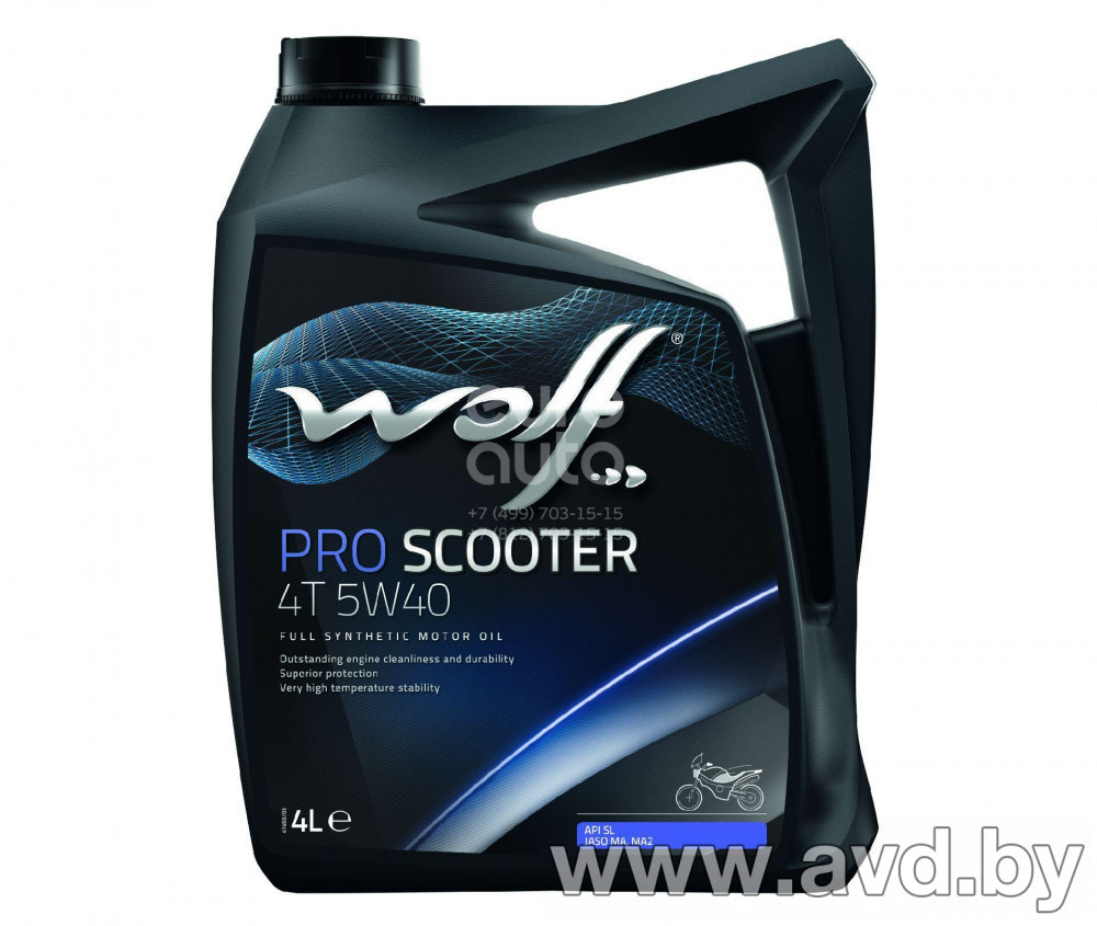 Купить Моторное масло Wolf PRO Scooter 4T 5W-40 4л в Минске.