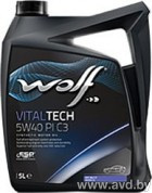 Купить Моторное масло Wolf Vital Tech 5W-40 PI C3 1л  в Минске.