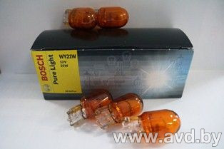 Купить Лампы автомобильные Bosch WY21W Pure Light 1шт (1987302222) в Минске.