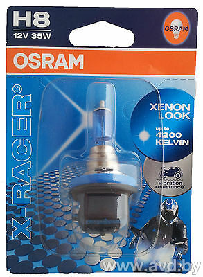 Купить Лампы автомобильные Osram X-Racer Halogen Motorrad H8 1шт (64212XR-01B)  в Минске.