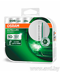 Купить Лампы автомобильные Osram Xenarc Ultra Life D3S 2шт (66340ULT-HCB)  в Минске.