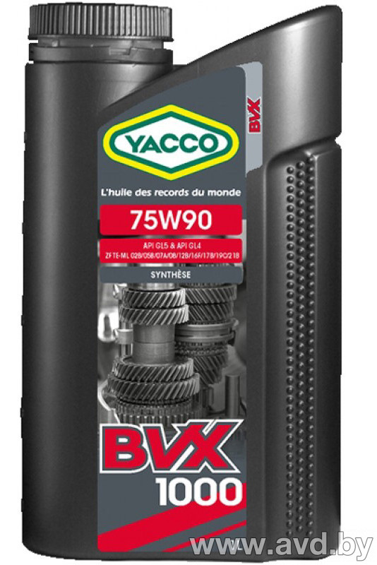 Купить Трансмиссионное масло Yacco BVX 1000 75W-90 1л  в Минске.