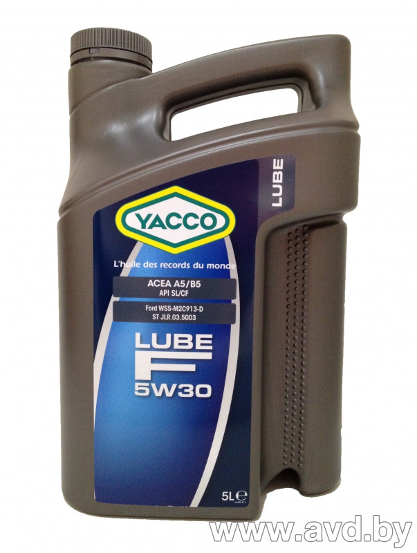 Купить Моторное масло Yacco Lube F 5W-30 5л в Минске.