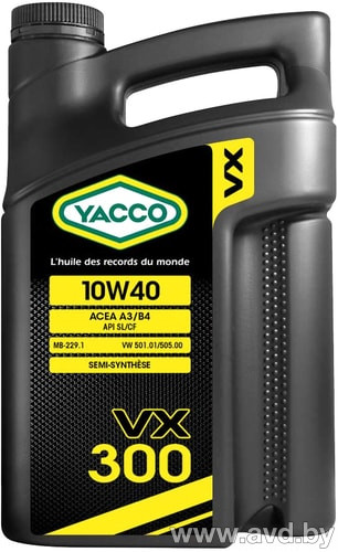Купить Моторное масло Yacco VX 300 10W-40 4л в Минске.