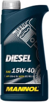 Купить Моторное масло Mannol Diesel 15W-40 API CG-4/CF-4/CF/SL 1л  в Минске.